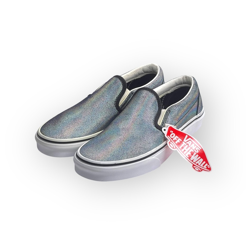 new Vans ™ ®✌︎︎ Prismatic Suede Slip On Sneakers ✌︎︎ Shiny Rainbow Reflective 6 - Picture 7 of 16